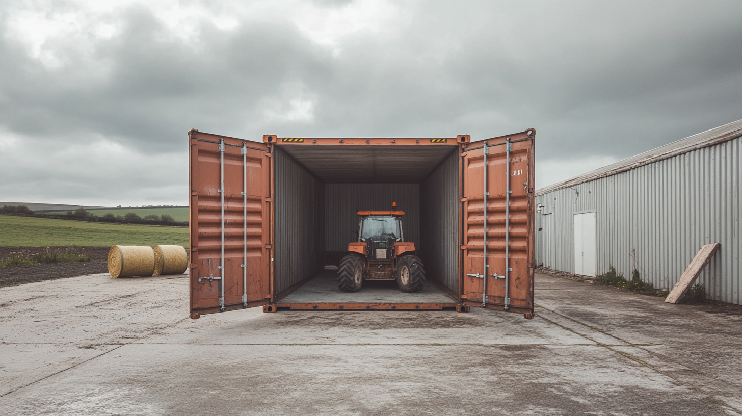 Multiple machines consolidated into one shipping container